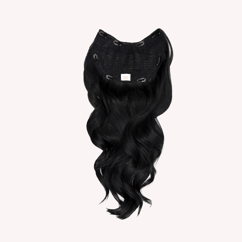 Insert Name Here U-Clip 18 Inch Extension Hair Extensions Jet Black (Neutral Pitch Black)  