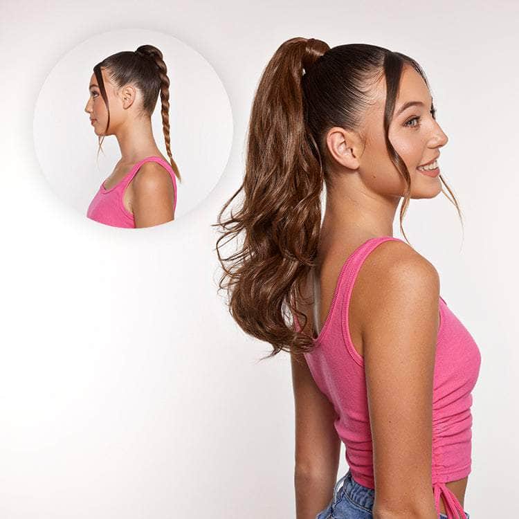 Insert Name Here Jordynn Ponytail Extension Hair Extensions Mixed Brown (Warm Brown with Highlights)  