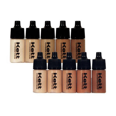 Kett Hydro Foundation Trial Pack (5 count of 6ml bottles) Airbrush Foundation   