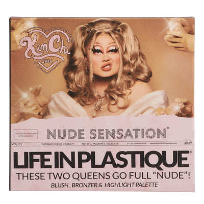 KimChi Chic Beauty Nude Sensation: Life in Plastique Blush, Bronzer & Highlighter Palette Face Palettes   