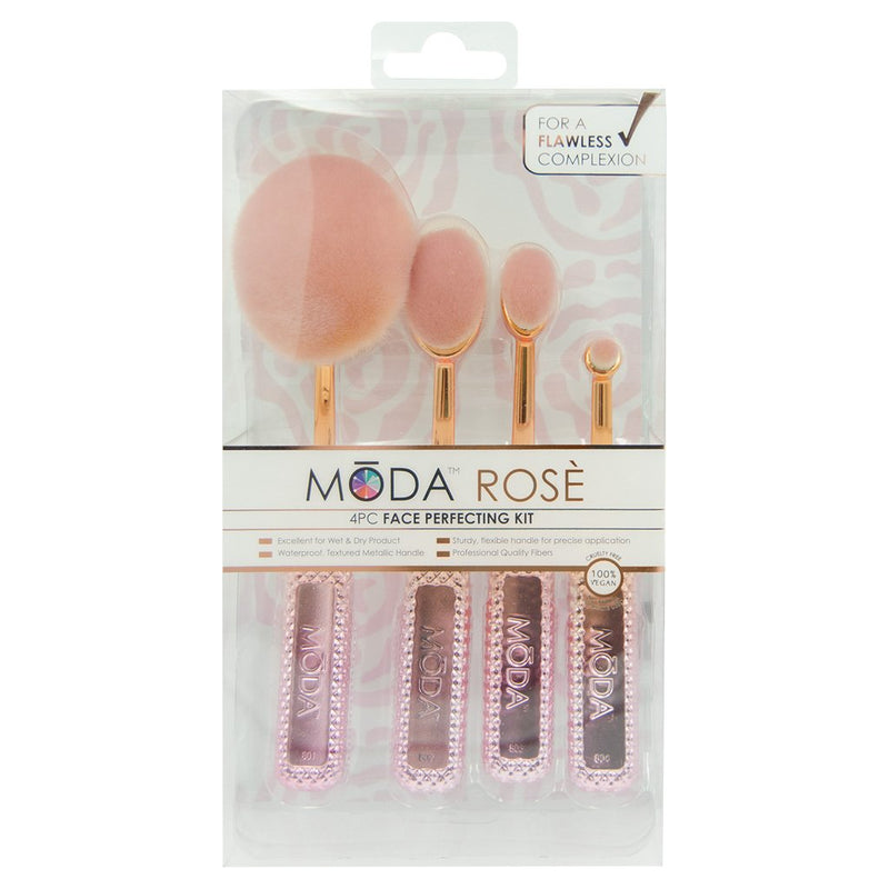 Royal and Langnickel MODA Rose 4pc Face Perfecting Kit Brush Sets   