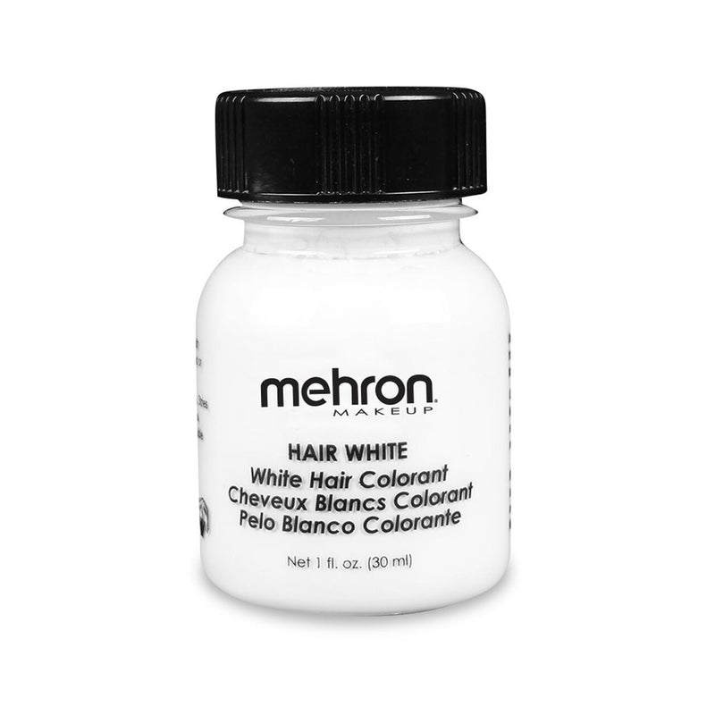 Mehron Hair White/Silver Hair FX 1oz with brush Hair White 