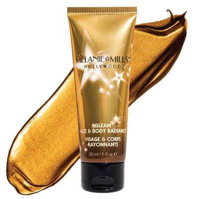 Melanie Mills Hollywood Gleam Face & Body Radiance 1oz. Body Bronzer Bronze Gold Radiance  