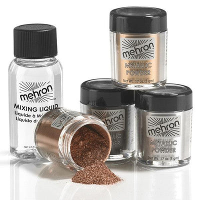 Mehron Metallic Powder with Mixing Liquid Pigment   