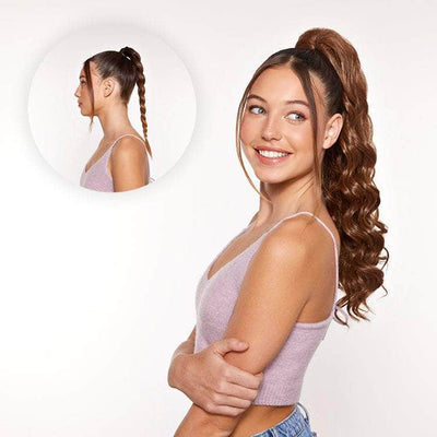 Insert Name Here Molly Ponytail Extension Hair Extensions Mixed Brown (Warm Brown with Highlights)  