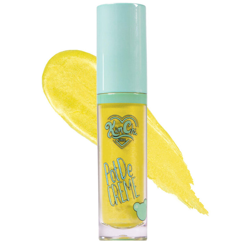 KimChi Chic Beauty Potde Creme Cream Eyeshadow Eyeshadow Lemon Tart (Vibrant Yellow)  