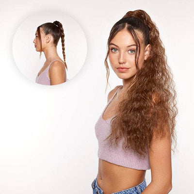 Insert Name Here Shayla Ponytail Extension Hair Extensions Mixed Brown (Warm Brown with Highlights)  