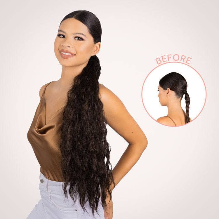 Insert Name Here Shayla Ponytail Extension Hair Extensions Dark Brown (Warm Cool Brown)  