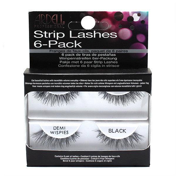 Ardell Professional Strip Lashes 6 Pack Demi Wispies - Black (60066) False Lashes   