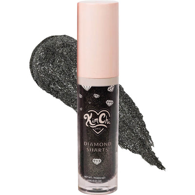 KimChi Chic Beauty Diamond Sharts Sparkle Cream Eyeshadow Eyeshadow Black Out (Black with silver glitter)  