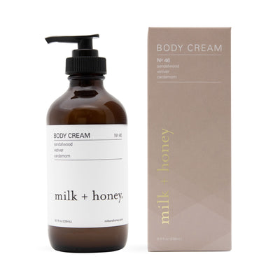 Milk + Honey Body Cream No. 46 (Sandalwood, Vetiver, Cardamom) 8 oz Body Cream   
