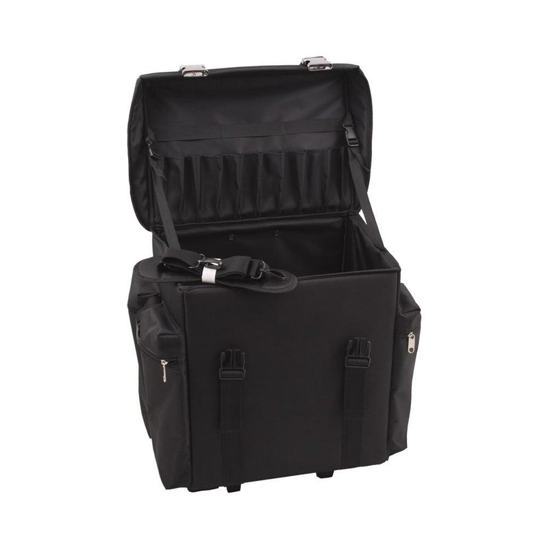 Just Case All Black Soft-Sided Nylon Professional Rolling Hairstylist Case - C6402NLAB Makeup Cases   