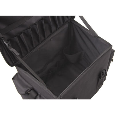 Just Case All Black Soft-Sided Nylon Professional Rolling Hairstylist Case - C6402NLAB Makeup Cases   