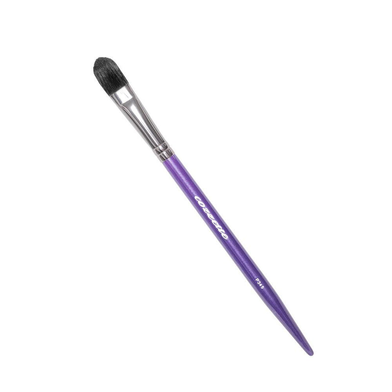 Cozzette Brushes for Face Face Brushes P345 Oval Concealer Brush (Purple)  