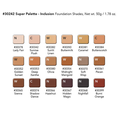 Graftobian HD Glamour Creme Super Palette Inclusion (30242) Foundation Palettes   