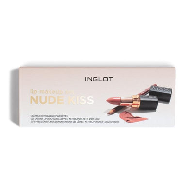 Inglot Makeup Set for Lips - Nude Kiss Lip Kits   