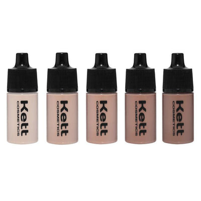 Kett Hydro Foundation Trial Pack (5 count of 6ml bottles) Airbrush Foundation Ruby Trial Pack H-RTP  