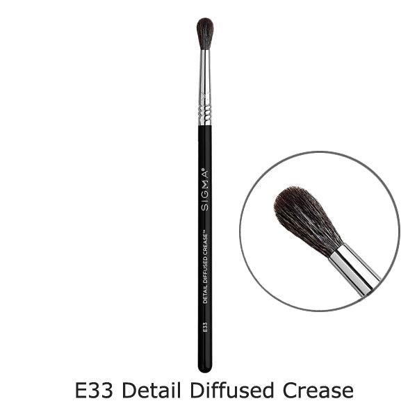Sigma Chrome Brushes for Eyes Eye Brushes E33 - Detail Diffused Crease  