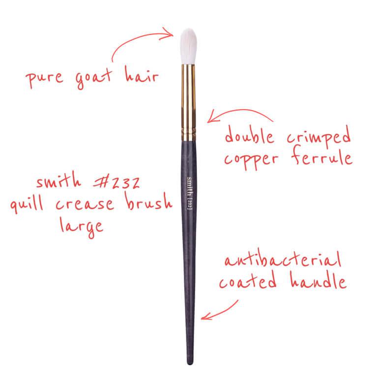 Smith Cosmetics 232 Quill Crease Brush Large Eye Brushes   