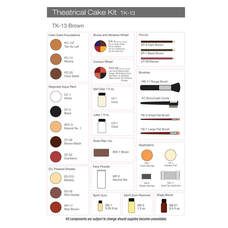 Ben Nye Theatrical Cake Kit Makeup Kits   