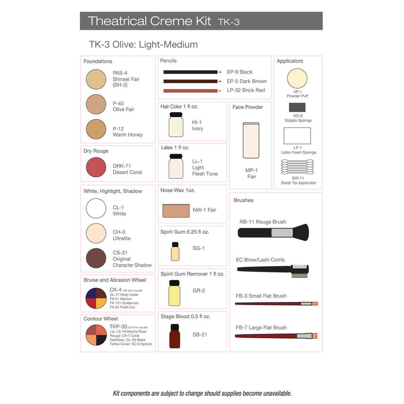 Ben Nye Theatrical Creme Makeup Kit Makeup Kits   