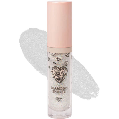 KimChi Chic Beauty Diamond Sharts Sparkle Cream Eyeshadow Eyeshadow World Dominance (White silver with iridescent glitter)  